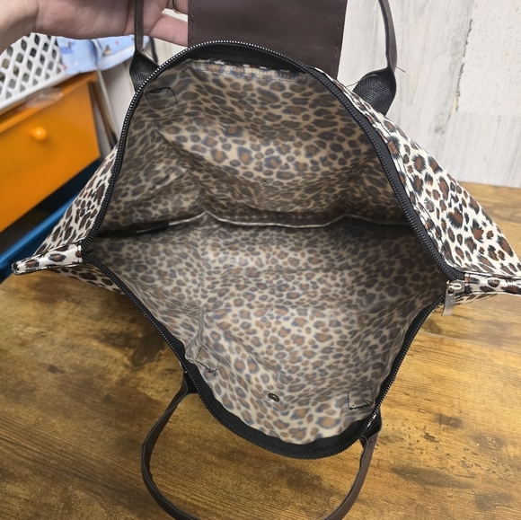 Foldable travel Leopard tote bag unbranded - Picture 7 of 10